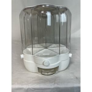 NEW Rice And Grain Storage Container 360 Degree Rotating Food Despenser w/Lid